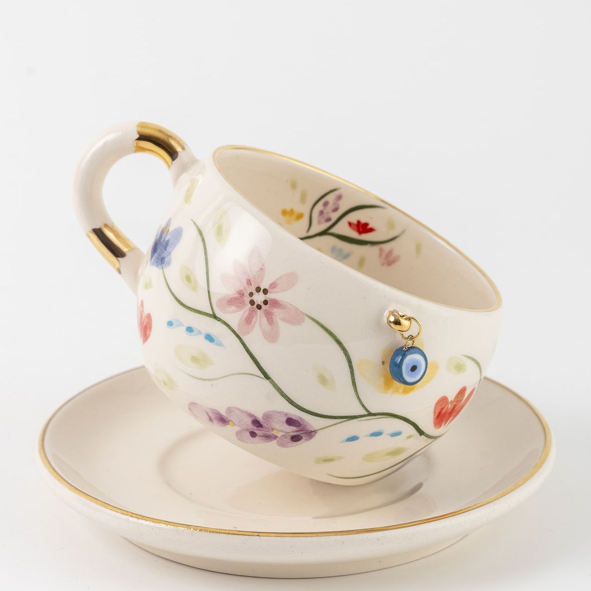 Bahar Dalı Seramik/Porselen Çay Fincanı