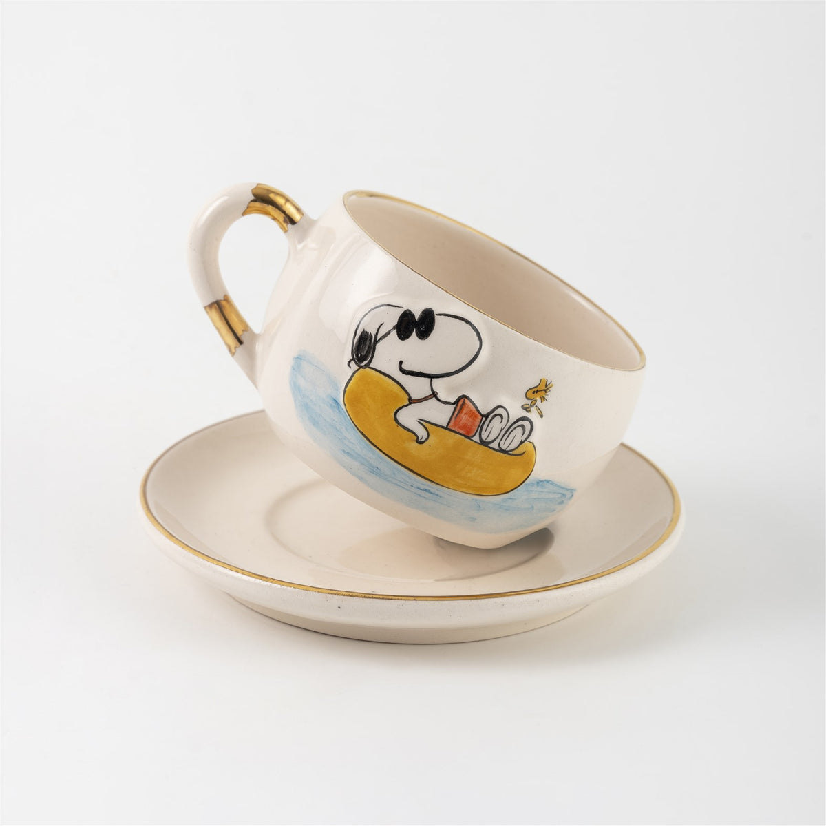 Snoopy Seramik Çay Fincanı Simitli