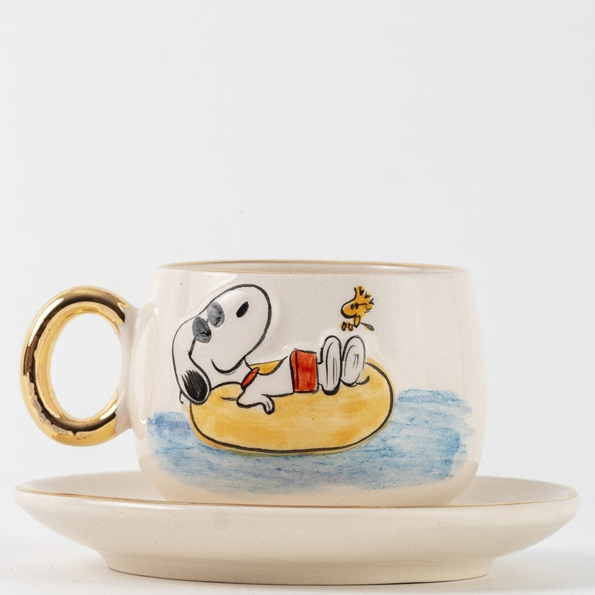 Snoopy Simitli Seramik Kahve Fincanı