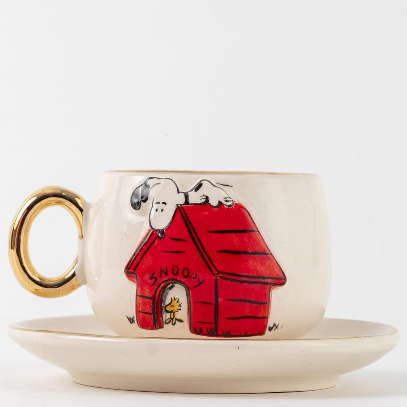 Snoopy Kulubeli Seramik Kahve Fincanı