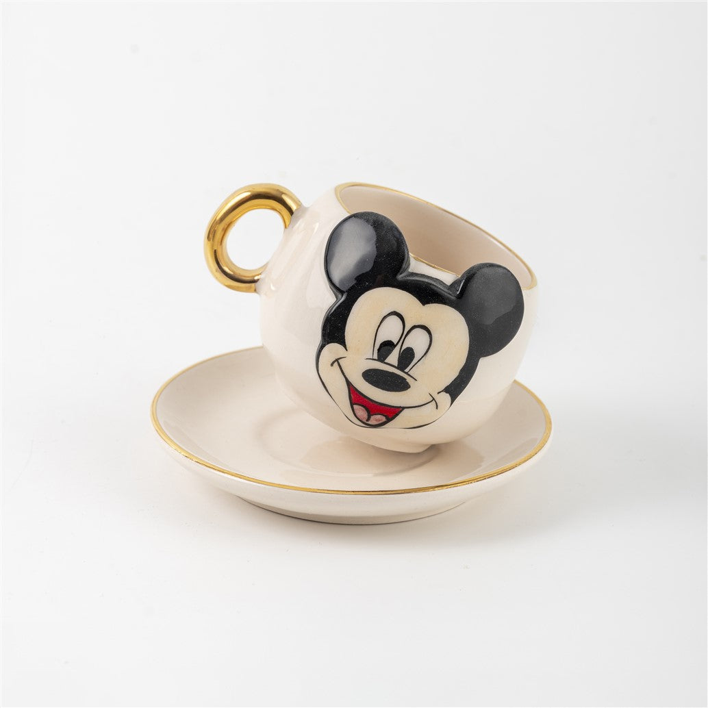 Mickey Mouse Kahve Fincanı Beyaz