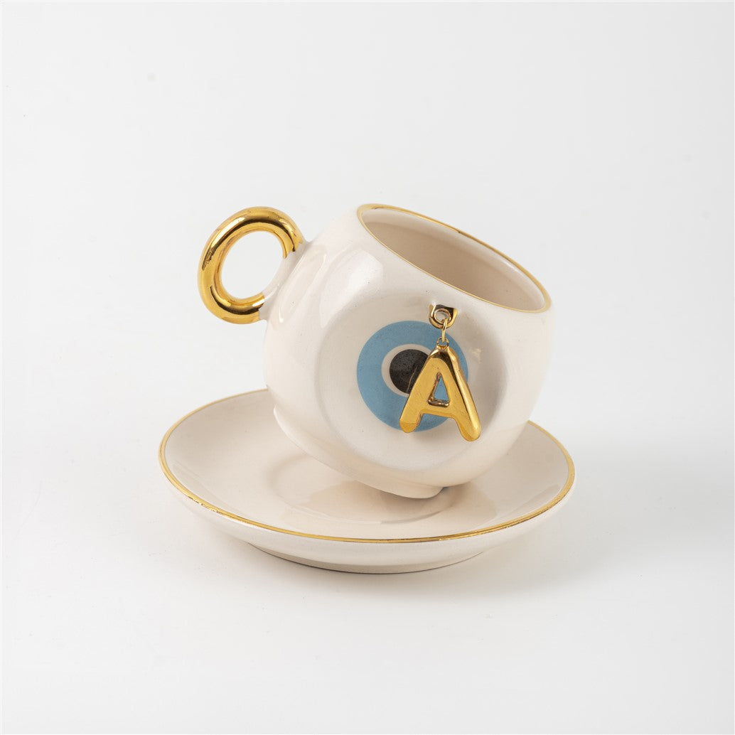 Nazar Boncuklu Kahve Fincanı