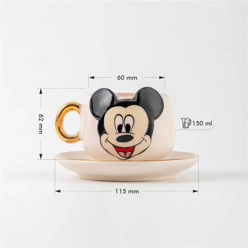 Mickey Mouse Siyah Kahve Fincanı