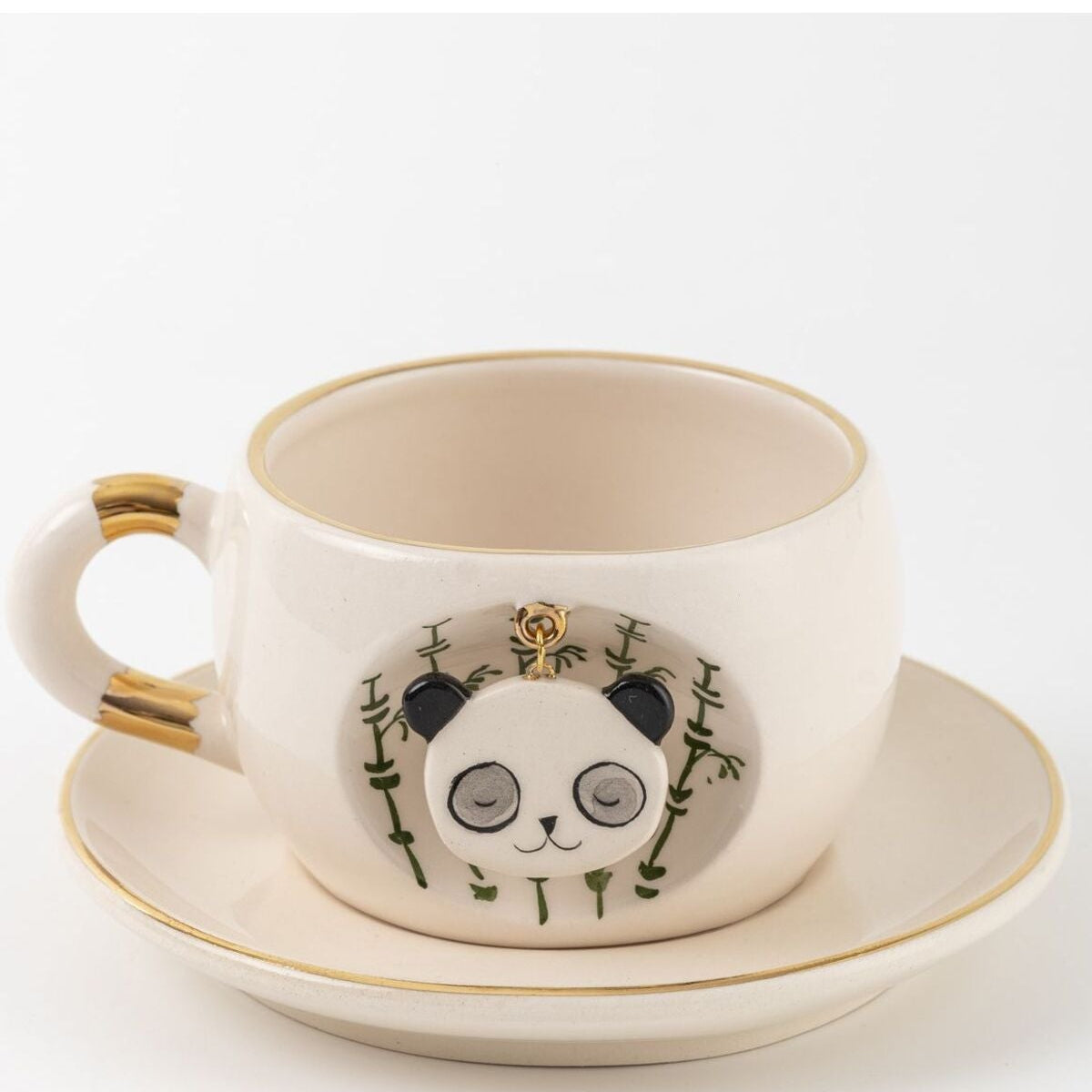 Panda Porselen Çay Fincanı - Nature Serisi