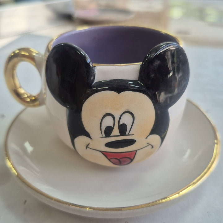 Mickey Mouse Kahve Fincanı Mürdüm