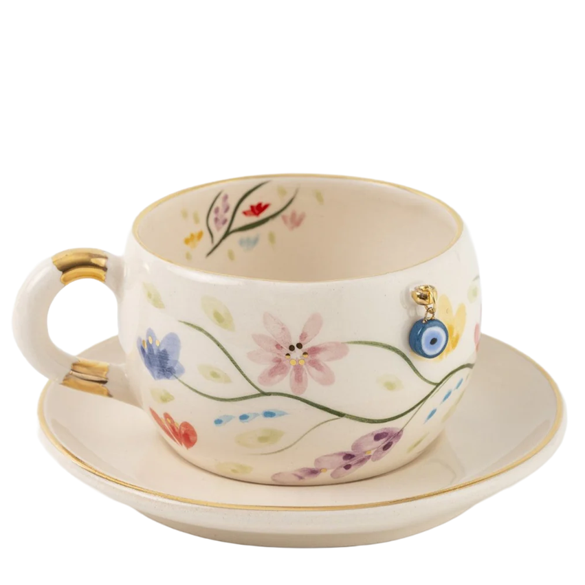 Bahar Dalı Seramik/Porselen Çay Fincanı