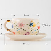 Bahar Dalı Seramik/Porselen Çay Fincanı