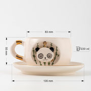 Panda Porselen Çay Fincanı - Nature Serisi