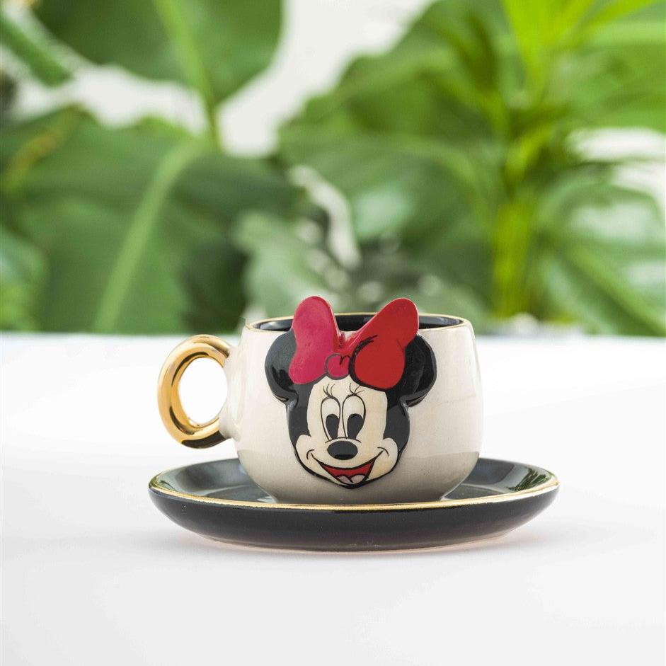 Minnie Mouse Siyah Kahve Fincanı