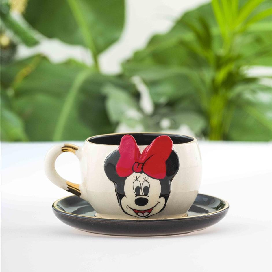 Minnie Mouse Siyah Çay Fincanı