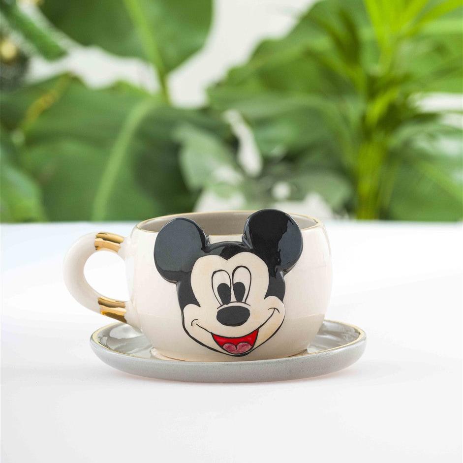 Mickey Mouse Gri Çay Fincanı