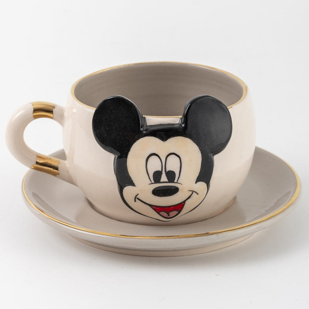 Mickey Mouse Gri Çay Fincanı