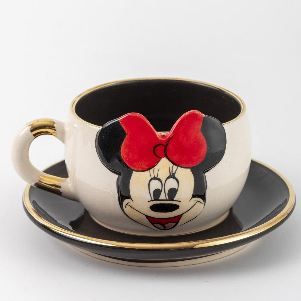 Minnie Mouse Siyah Çay Fincanı