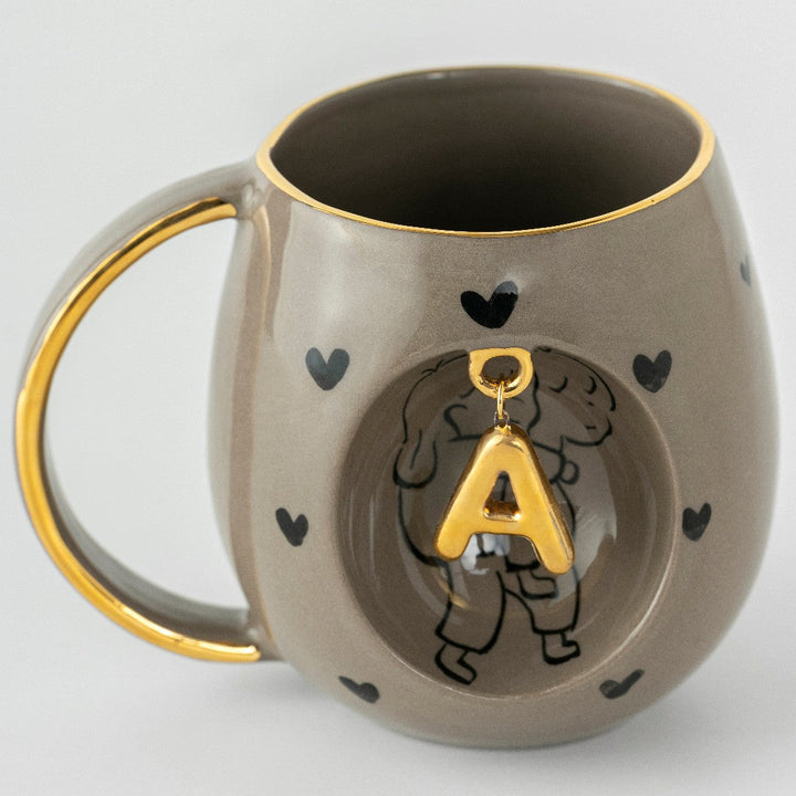 FOREVER Harfli Porselen Kupa Taupe