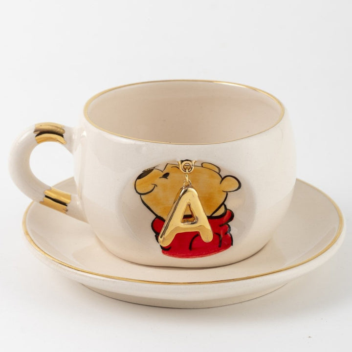 Harfli Porselen Winnie The Pooh Çay Fincanı