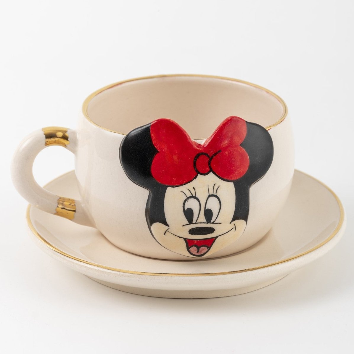 Minnie Mouse Beyaz Çay Fincanı