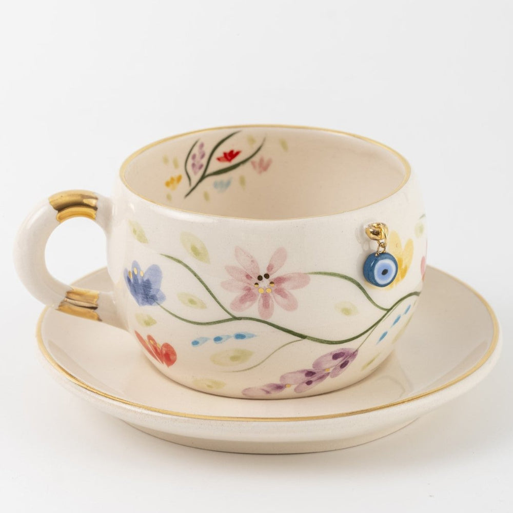Bahar Dalı Seramik/Porselen Çay Fincanı