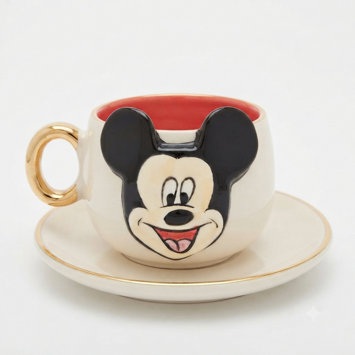 Mickey Mouse Kahve Fincanı Kırmızı