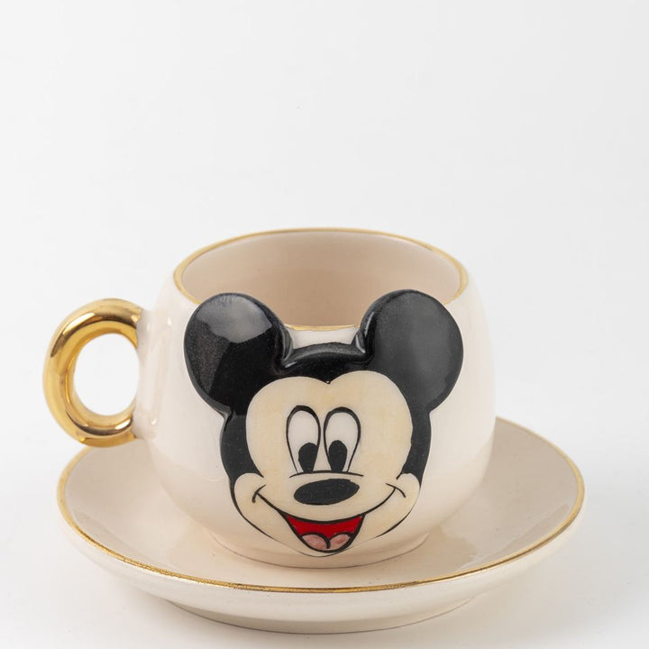 Mickey Mouse Kahve Fincanı Beyaz