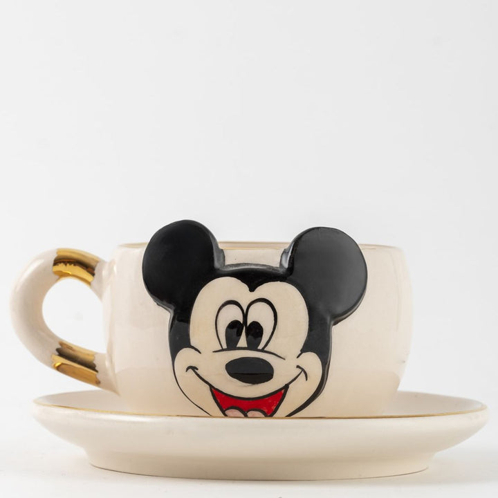 Mickey Mouse Çay Fincanı Beyaz