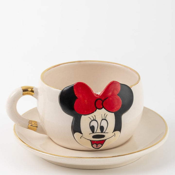 Minnie Mouse Çay Fincanı Beyaz
