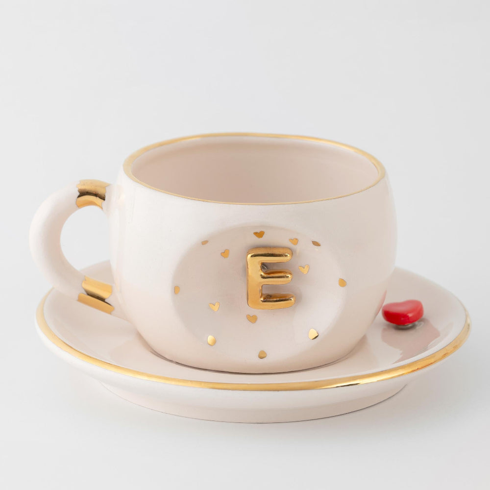 Harfli Love Serisi Çay Fincanı