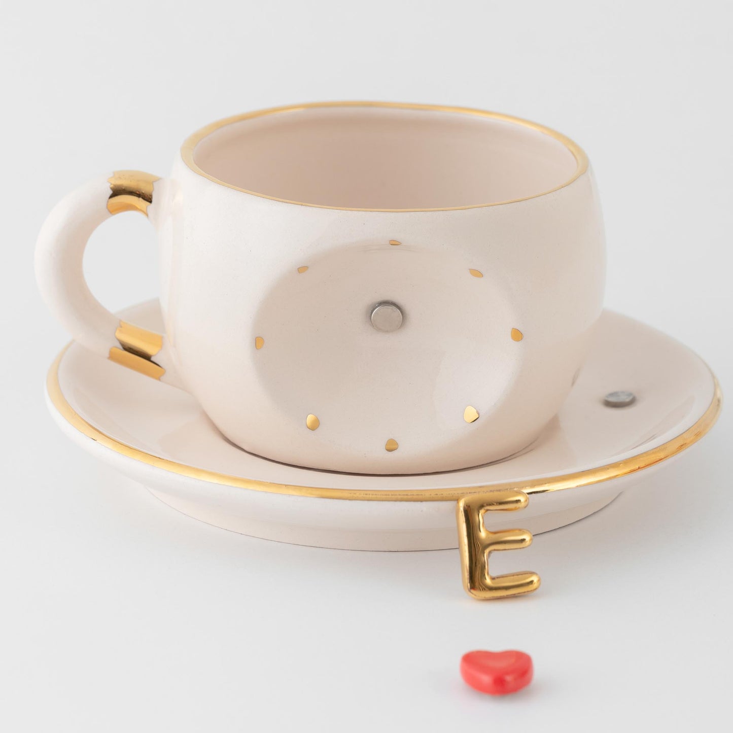 E Harfli Love Serisi Çay Fincanı