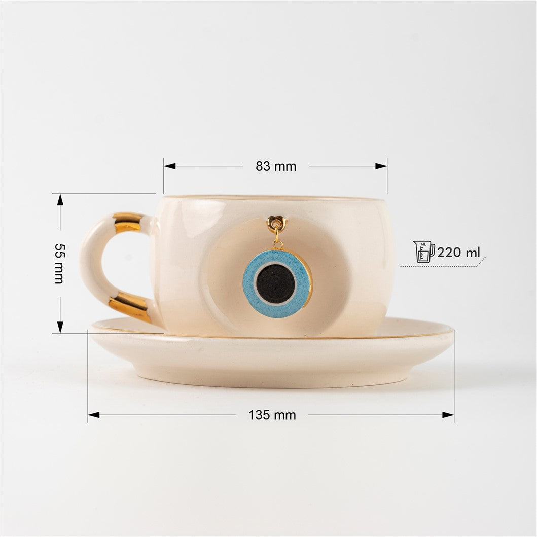 Nazar Boncuklu Çay Fincanı