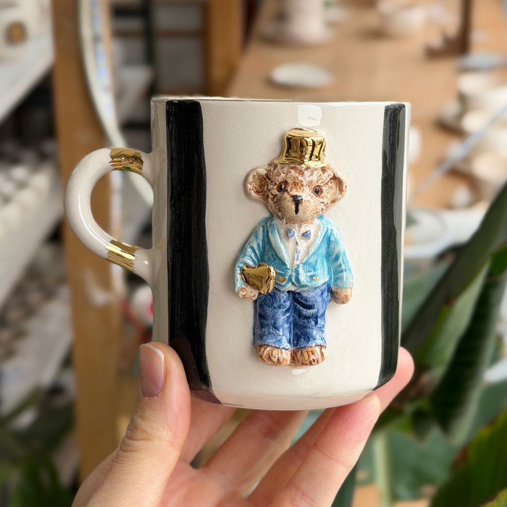 teddy erkek mavi renk kupa 